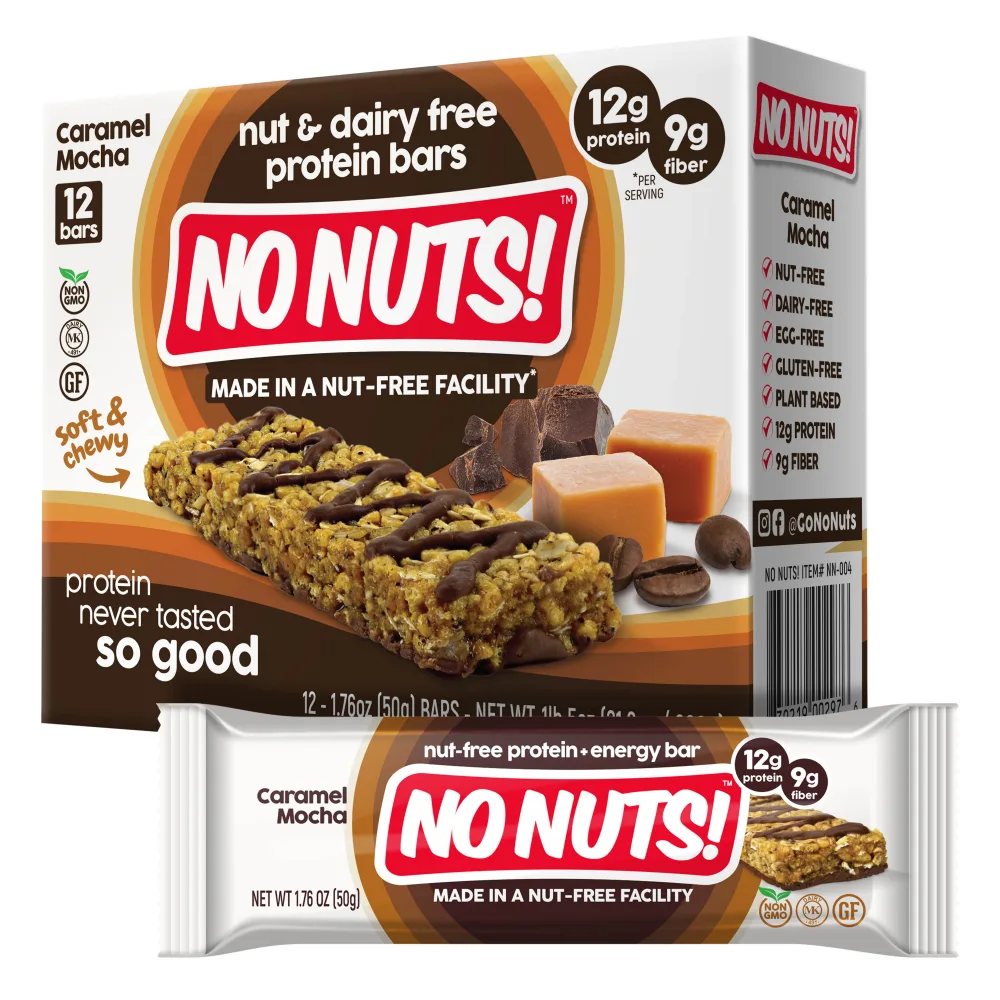 No Nuts! Caramel Mocha Protein Snack Bars, 12-pack box