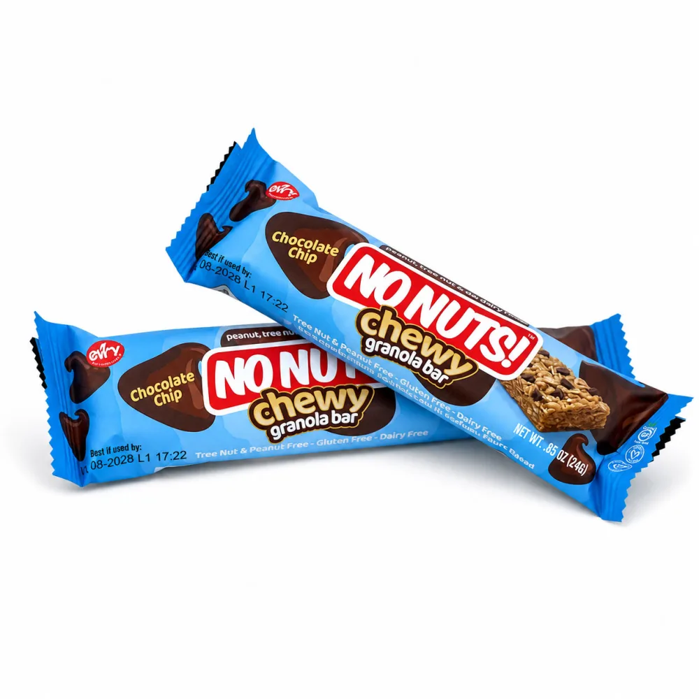 Two No Nuts! Chewy Chocolate Chip bars stacked
